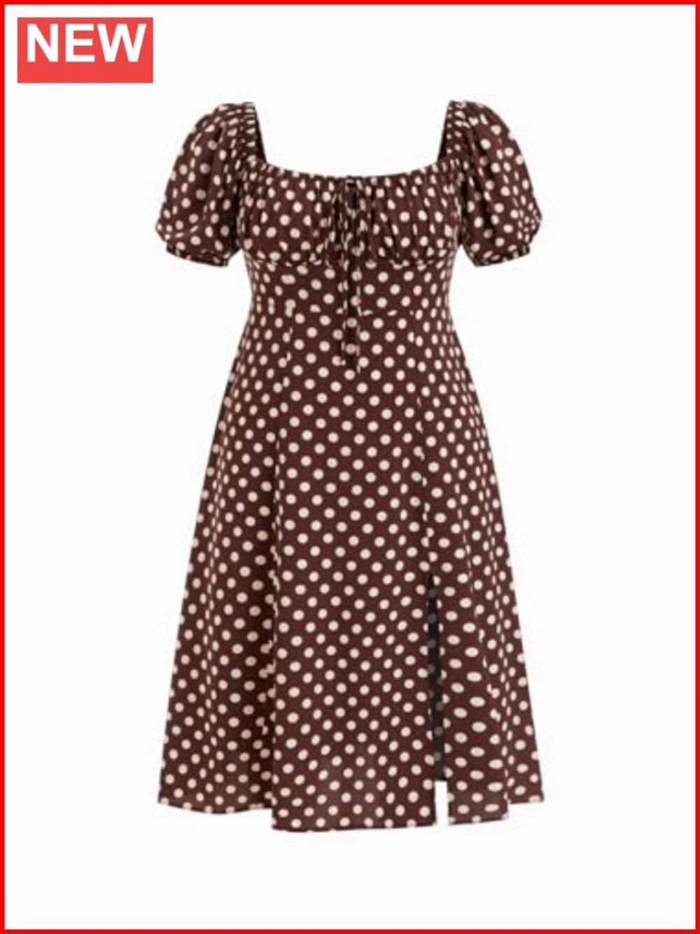Plus Size Floral Square Neck Puff Sleeve Midi Dress Summer Casual